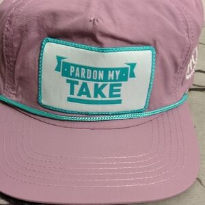 Men's Pink and Teal Cap
